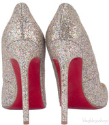 Pigalle Multicolor Gold Glitter Pump