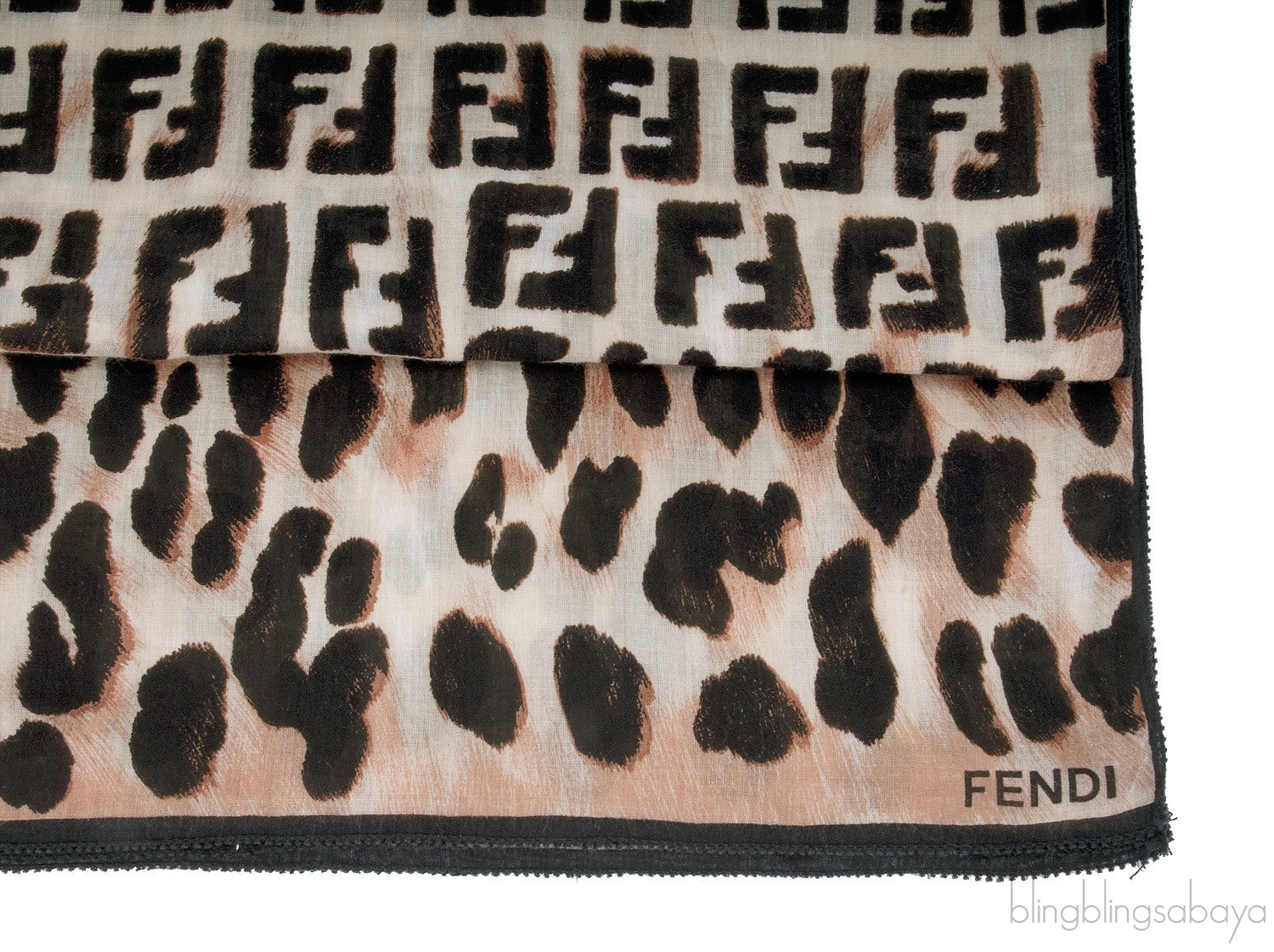 FF Leopard Silk Scarf