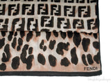 FF Leopard Silk Scarf