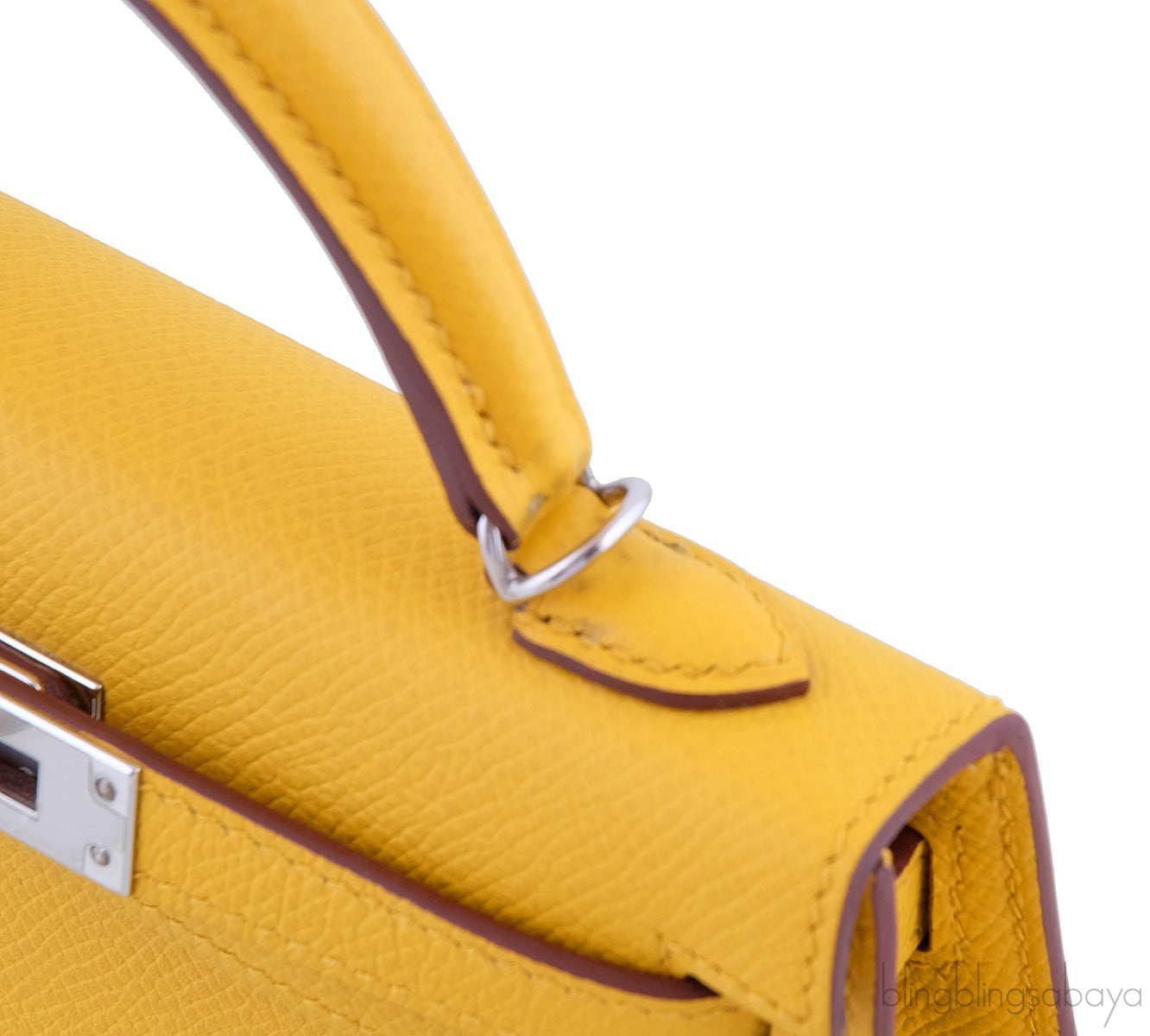Kelly 20 Mini Sellier Jaune Epsom PHW