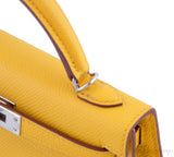 Kelly 20 Mini Sellier Jaune Epsom PHW