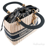 Lady Dior Natural Wicker & Dior Oblique Medium