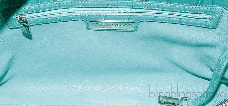 Tiffany Blue Crocodile Handbag