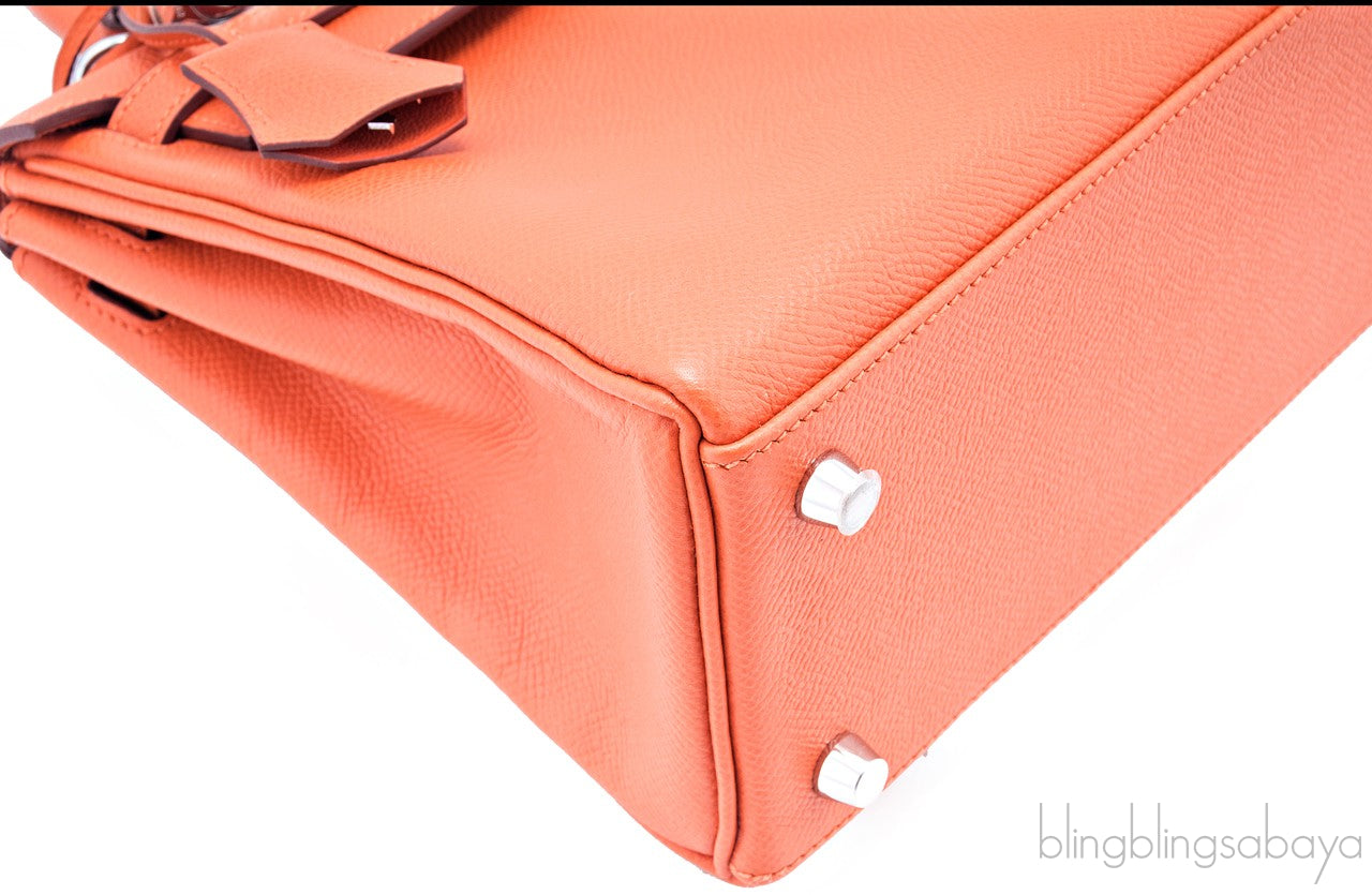 Kelly 25 Orange Epsom