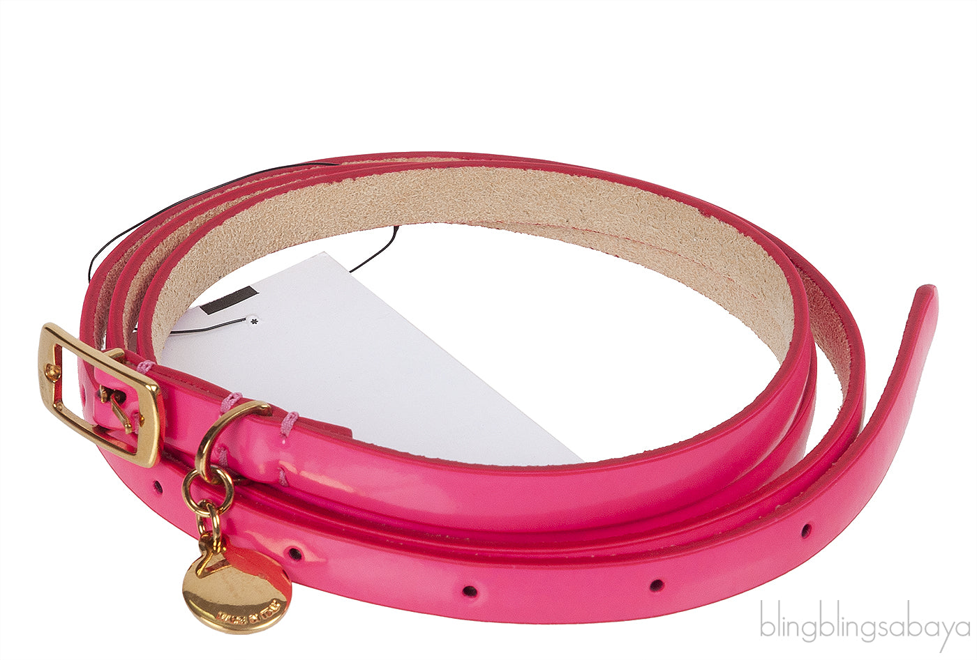 Stella McCartney Fuchsia Patent Faux Leather Belt