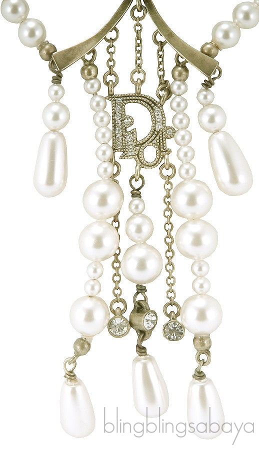 Bow Faux Pearl Necklace