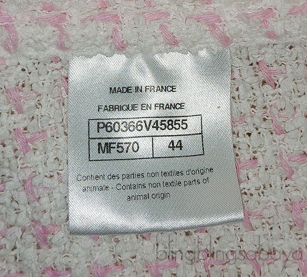 Chanel Pink & White Tweed Belted Dress