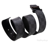 LV Initials 40 MM Matte Black Belt