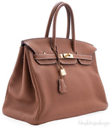 Birkin 35 Gold Taurillon Clem