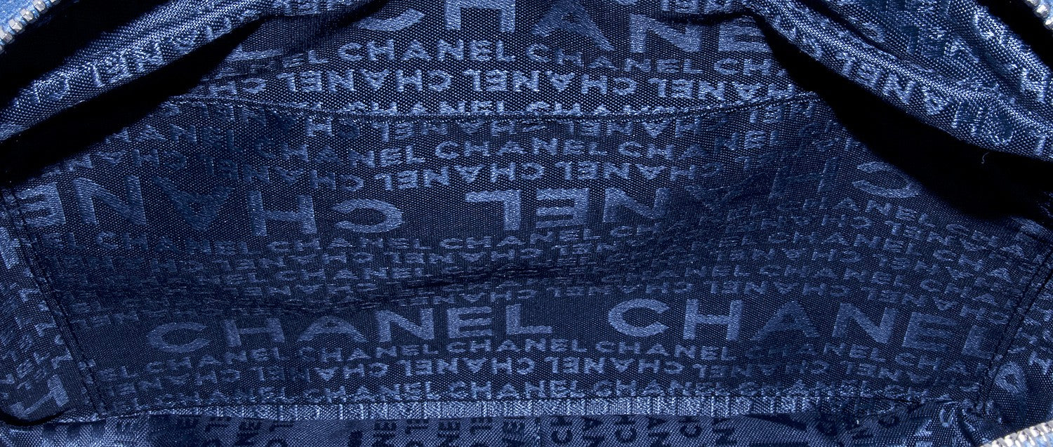 CC Denim Quilted Tassel Handbag