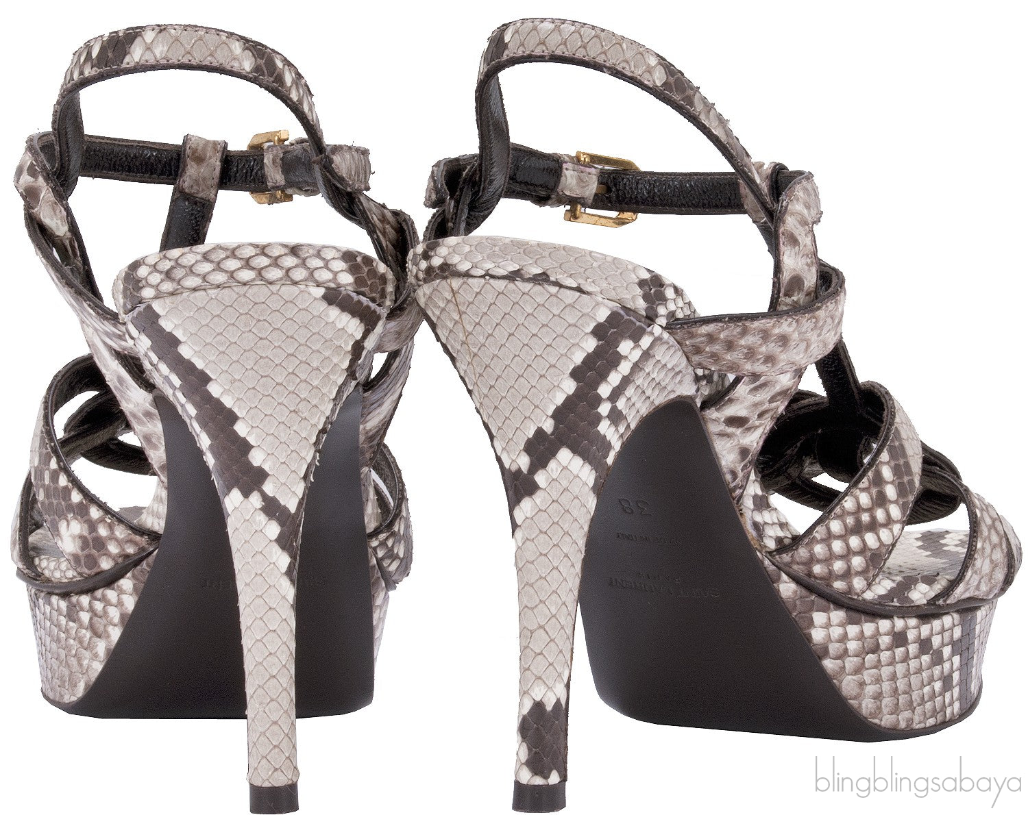 Tribute Python T-strap Sandals