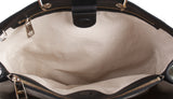 Gucci Black Printed Canvas Bamboo Shopper Tote