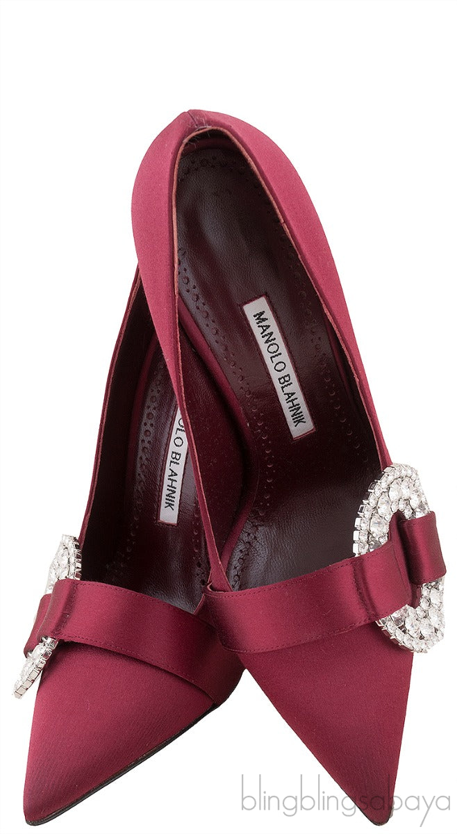 Tartonacri Satin Heels Burgundy