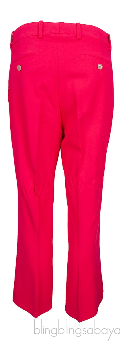 Fuchsia Viscose Bootcut Trouser