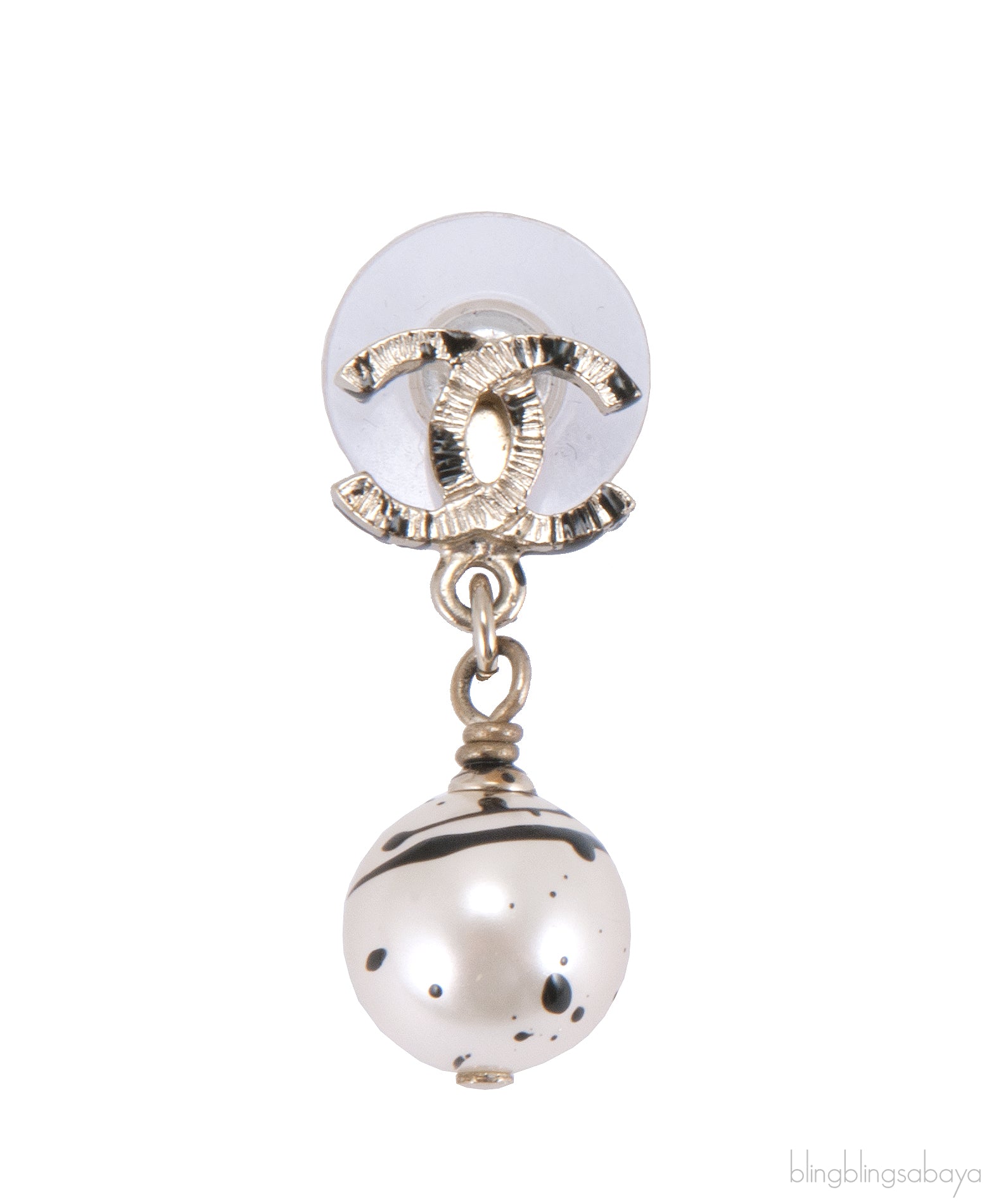 CC Pearl Drop Earrings