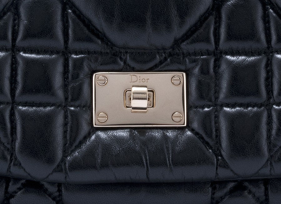 Black Quilted Leather Shoulder Bag