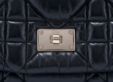 Black Quilted Leather Shoulder Bag