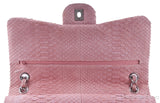 Classic Jumbo Pink Python Flap Bag