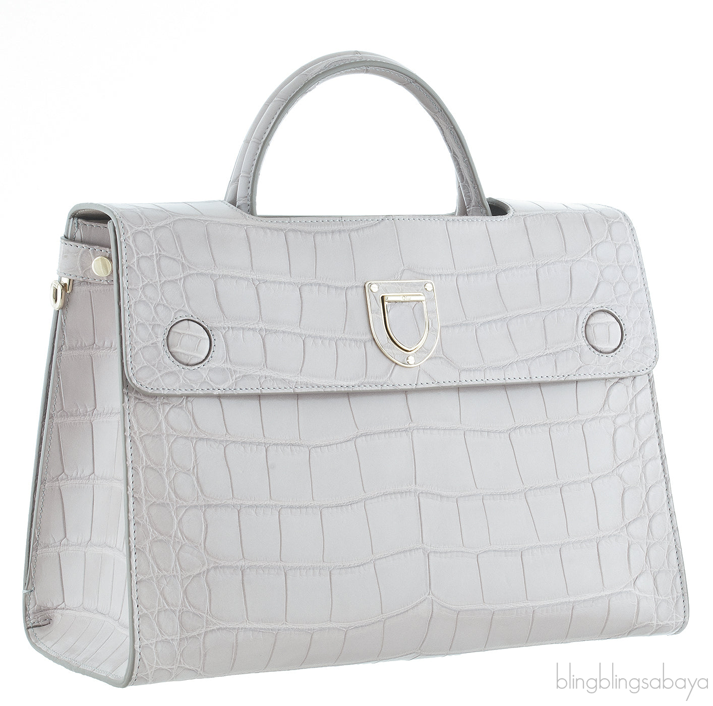 Diorever Grey Crocodile Medium Bag