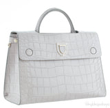 Diorever Grey Crocodile Medium Bag