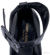 Escarpin Black Python Strap Heels