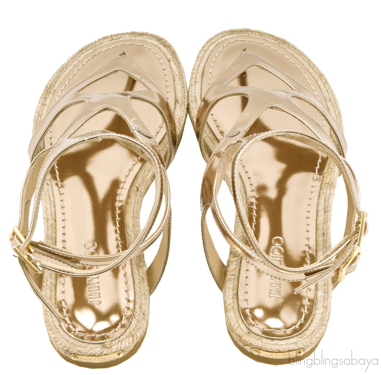Metallic Gold Gladiator Sandals