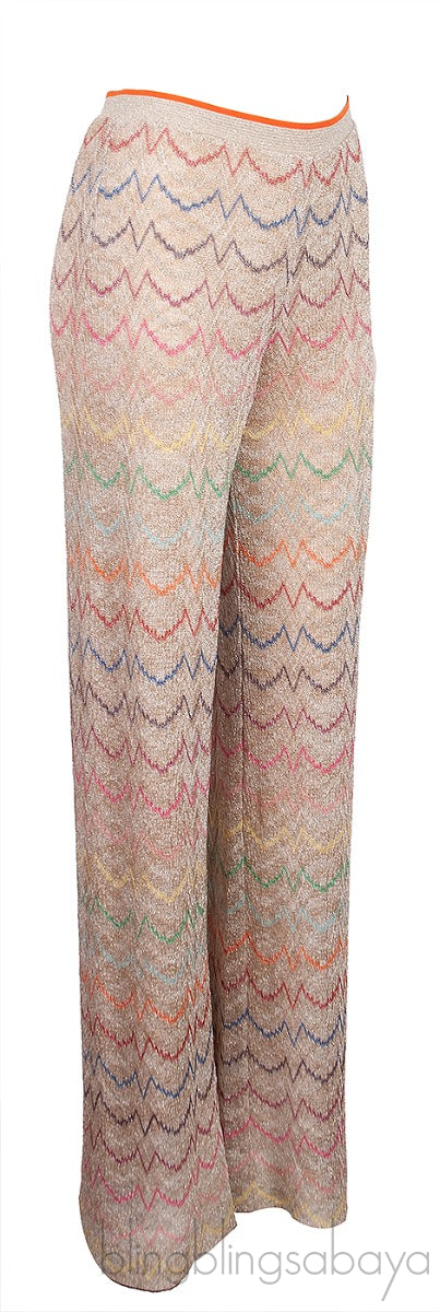 Metallic Beige Trouser
