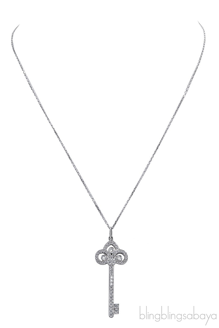 Fleur De Lis Diamond Pendant