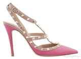Fuchsia Nude Rockstuds Heels