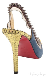 Multicolor Cloo Spike Slingback Heels