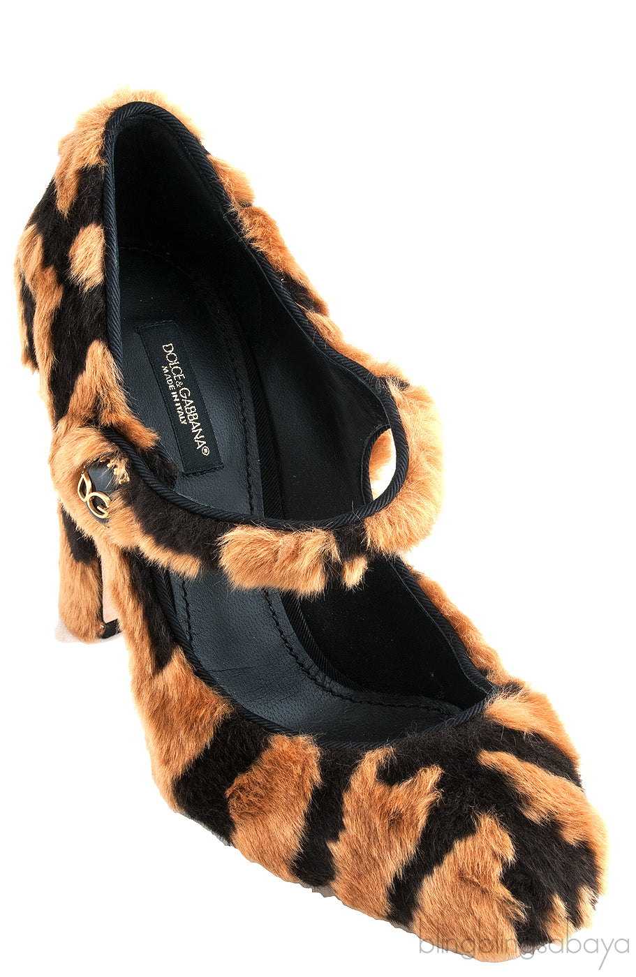 Tiger-print faux fur Pumps