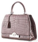Rejane Brown Patent Crocodile PM*