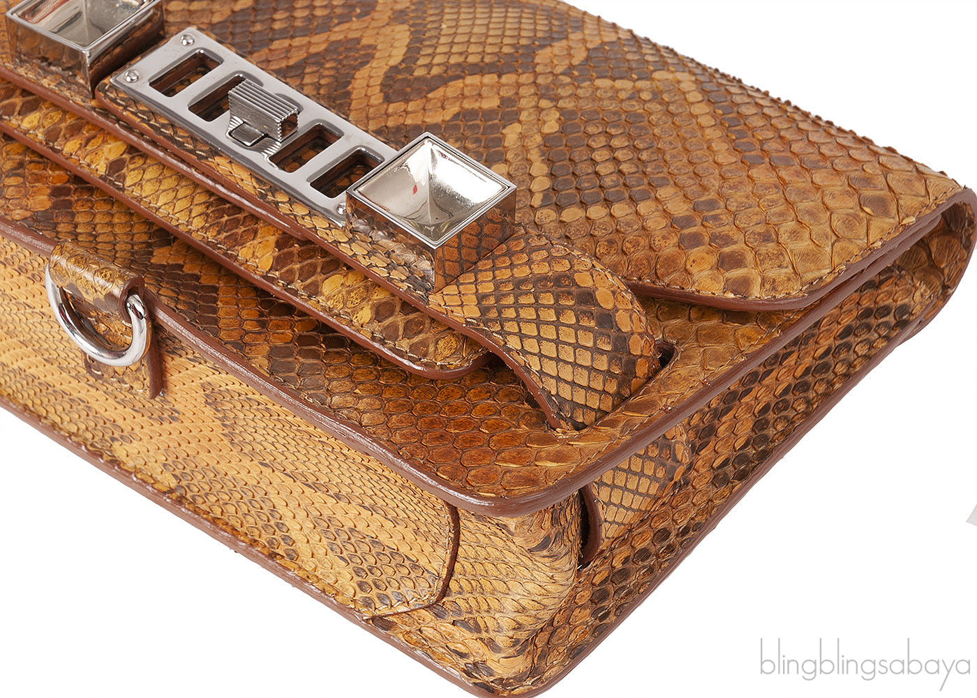 Proenza Schouler PS11 Python Amber Clutch Bag