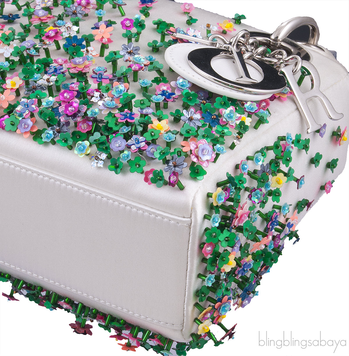 Lady Dior Micro Flower Embellished Bag