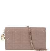 Lady Dior Pouch Warm Taupe Patent Cannage