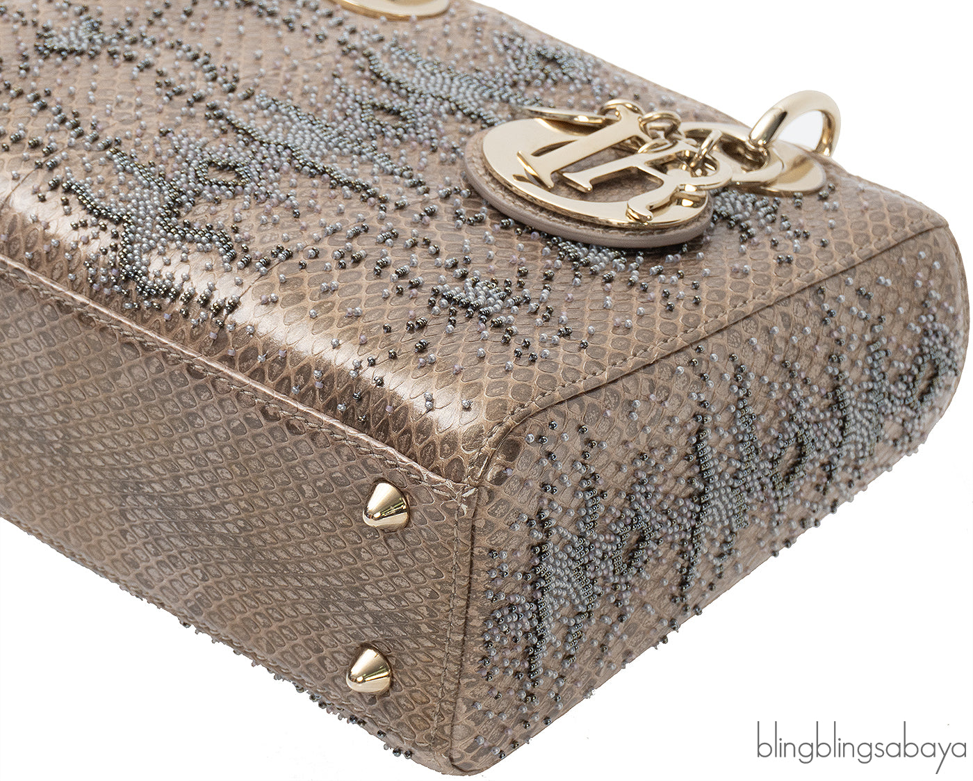 Lady Dior Beaded Python Small Handbag GHW