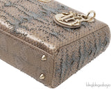 Lady Dior Beaded Python Small Handbag GHW