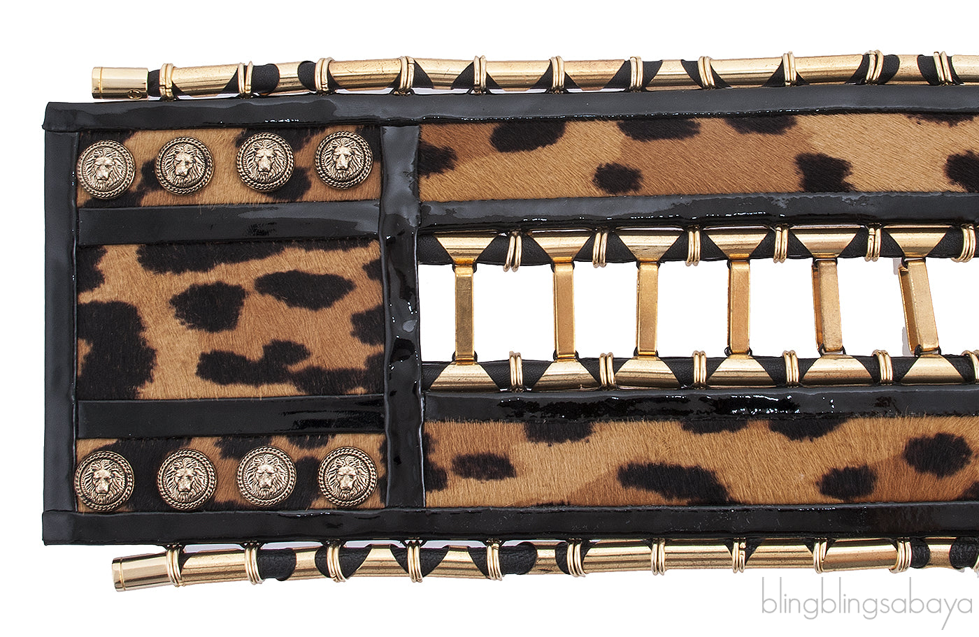 Embellished Leopard-print Waist Belt*