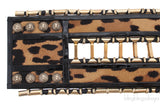 Embellished Leopard-print Waist Belt*
