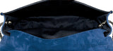 Sally Navy Blue Python Shoulder Bag