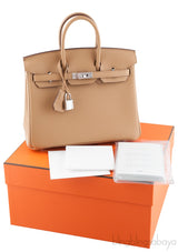Birkin 25 Veau Togo Biscuit PHW
