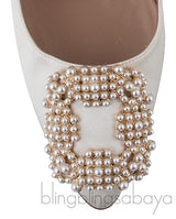 Ivory Hangisi Satin Pearl Pump
