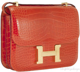 Constance Mini Orange Poppy Croc