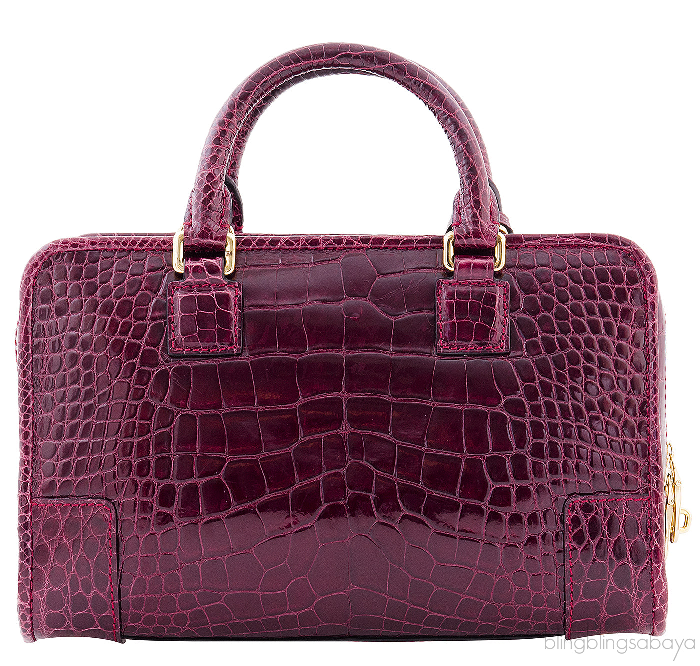 Amazona 23 Bordeaux Crocodile Bag
