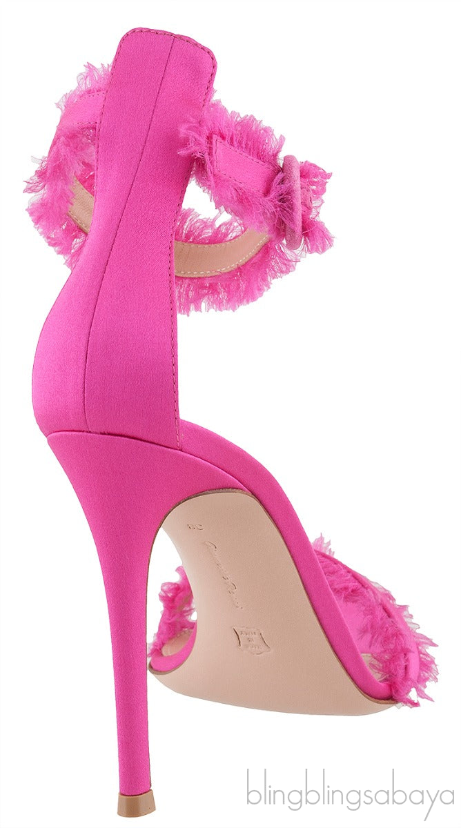 Portifino Fuchsia Fringed Sandals
