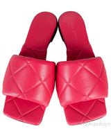 Bottega Veneta Fuchsia BV Rubber Lido Sandals