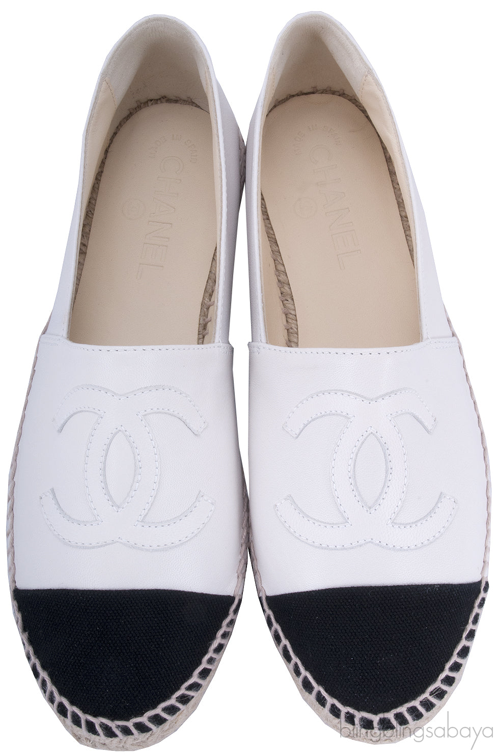 CC White & Black Espadrille