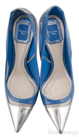 Two-toned PVC Pointed Toe Heels