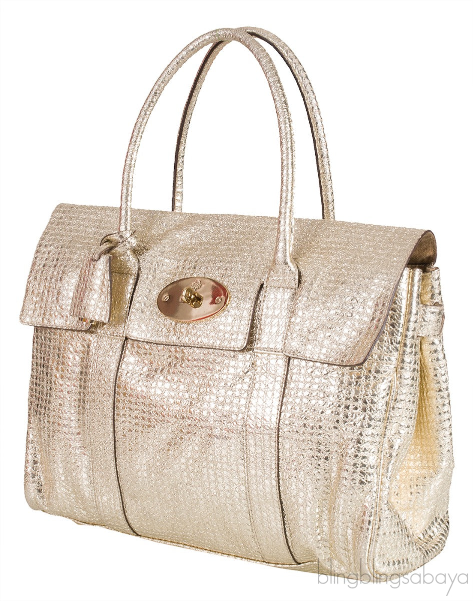 Bayswater Metallic Gold Top Handle Bag