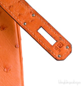 Birkin 30 Tangerine Ostrich PHW